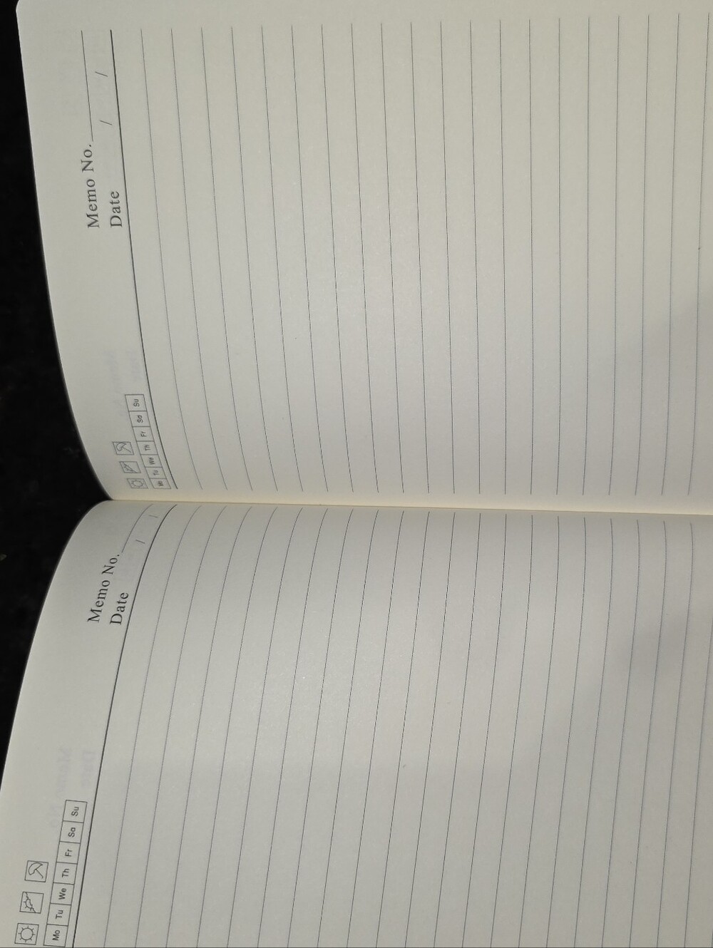 Black leather Hardcover Notebook with Elastic Pen Loop